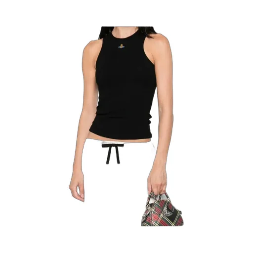 90S Orb-Embellished Ribbed Tank Top