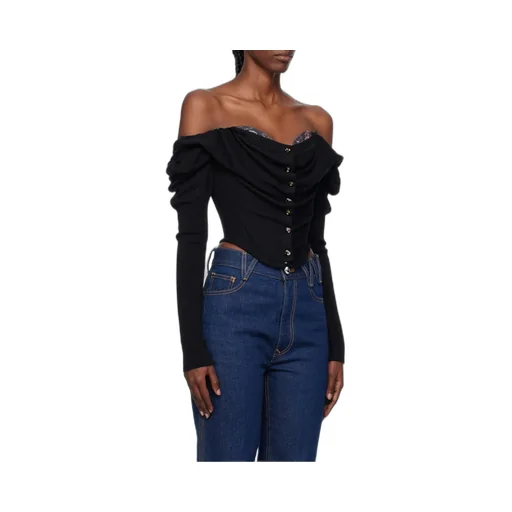 Bea Puff-Sleeve Corset Top
