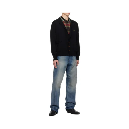 Orb-Embroidered V-Neck Cardigan