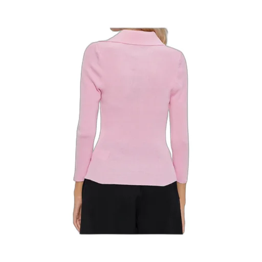 Orb-Embellished Ribbed Top