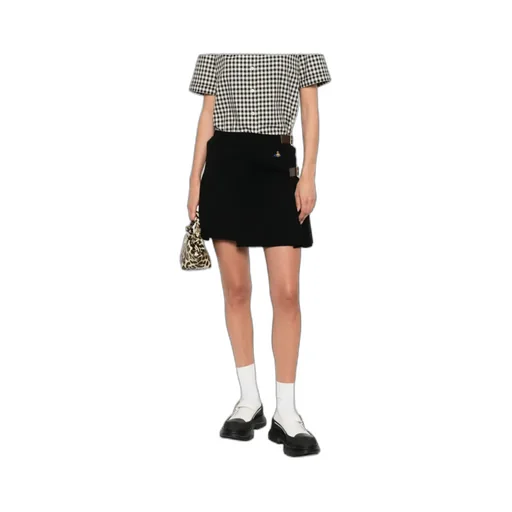 Belted Pleated Mini Skirt
