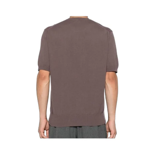 Logo-Embroidered Short-Sleeve Sweater