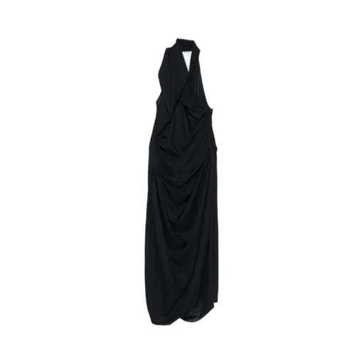 Halter-Neck Draped Dress