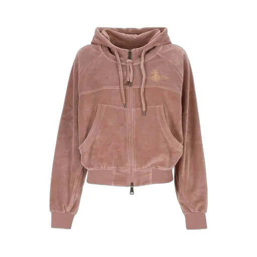 Velour Zip-Up Hoodie