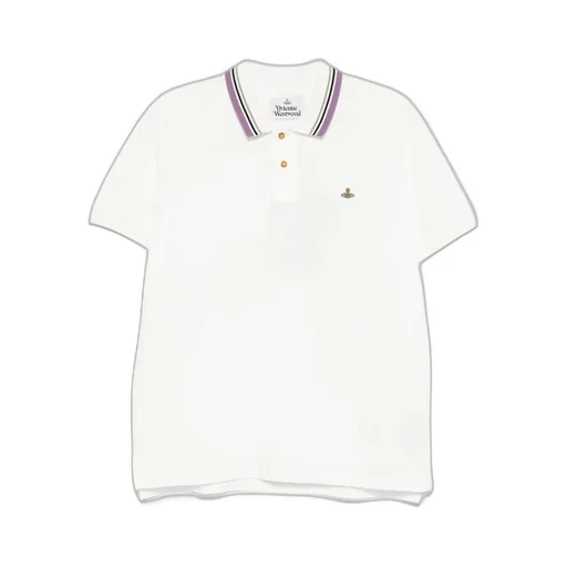 Short Sleeved Orb-Embroidered Polo Shirt