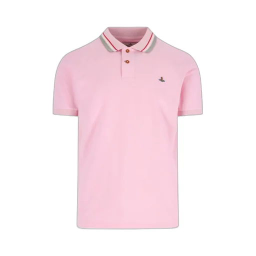 Short Sleeved Orb-Embroidered Polo Shirt