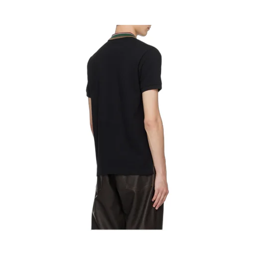 Short Sleeved Orb-Embroidered Polo Shirt
