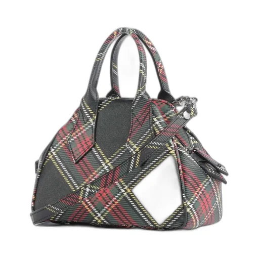 Yasmine Checked Small Tote Bag