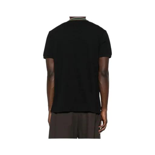 Short Sleeved Orb-Embroidered Polo Shirt