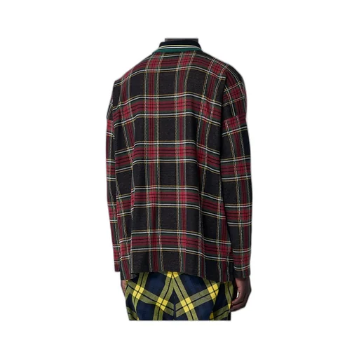 Logo Embroidered Checked Polo Shirt