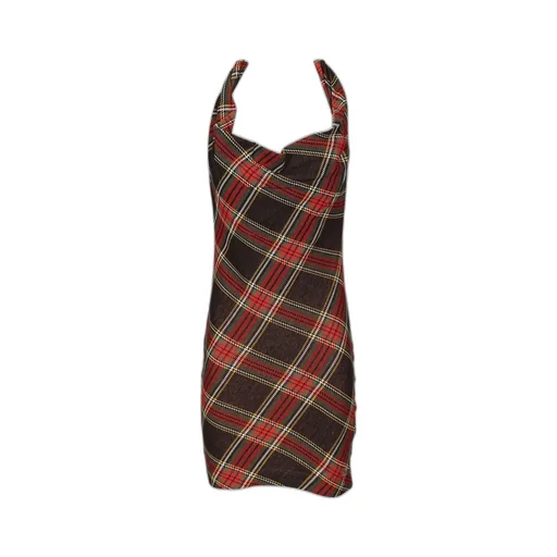 Checked Sleeveless Dress