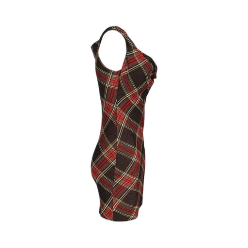 Checked Sleeveless Dress