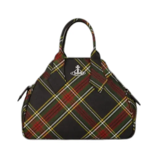 Yasmine Medium Checked Tote Bag