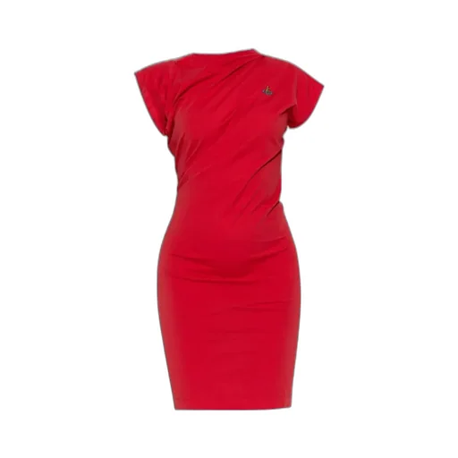 Orb-Embroidered Asymmetric Mini Dress