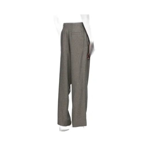 Asymmetric Fastened Straight Leg Trousers