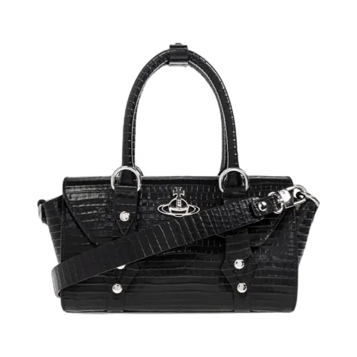Orb-Plaque Embossed Mini Tote Bag