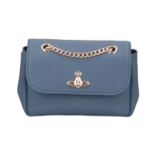 Orb Plaque Foldover Top Shoulder Bag