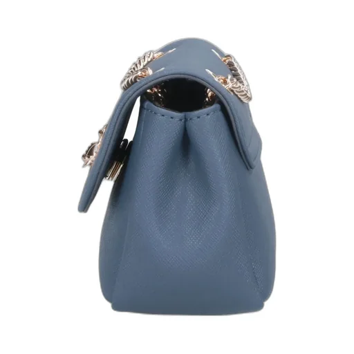 Orb Plaque Foldover Top Shoulder Bag
