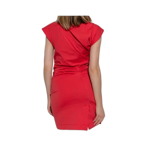 Orb-Embroidered Asymmetric Mini Dress