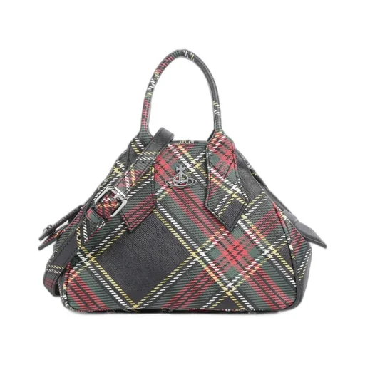 Yasmine Checked Small Tote Bag
