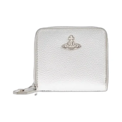 Logo Plaque Zip-Around Wallet