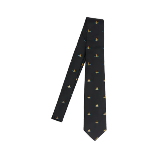 Orb-Embroidered Tie
