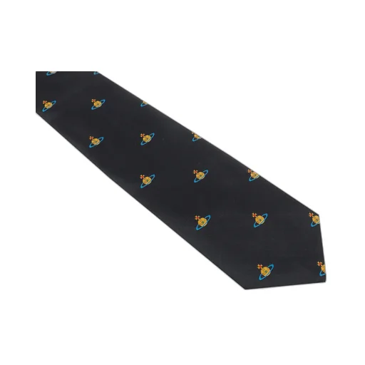 Orb-Embroidered Tie