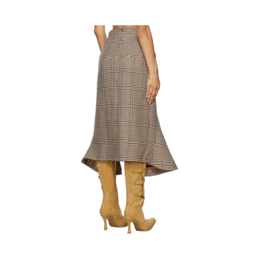 Godet Mid-Length Skirt