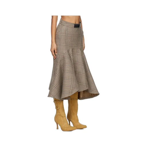 Godet Mid-Length Skirt