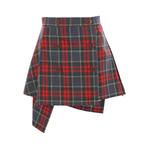 Taran Checked Kilt Mini Skirt