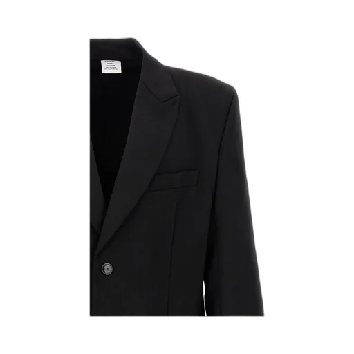 Logo Embroidered Single-Breasted Blazer