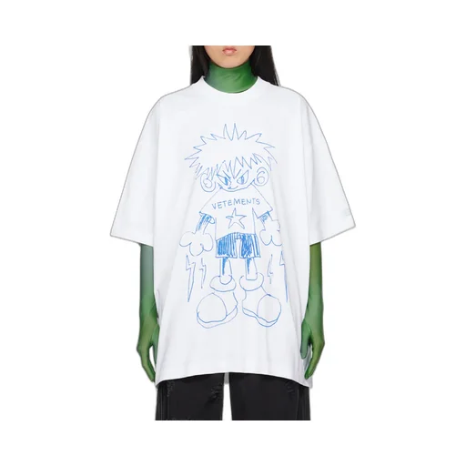 Drawing Printed Crewneck T-Shirt