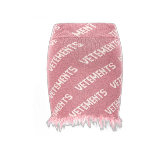 Monogram Frayed Mini Skirt
