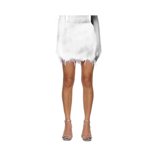 Monogram Frayed Mini Skirt