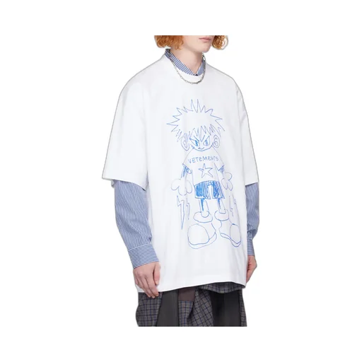 Drawing Printed Crewneck T-Shirt