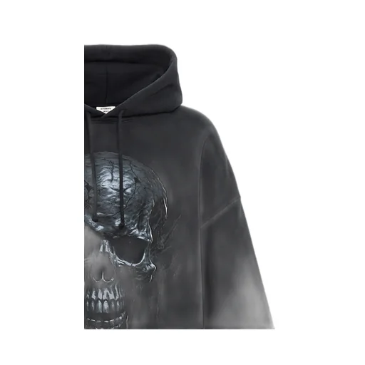 Skull Printed Oversized Hoodie