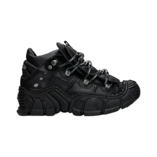 Leather High-Top Sneakers
