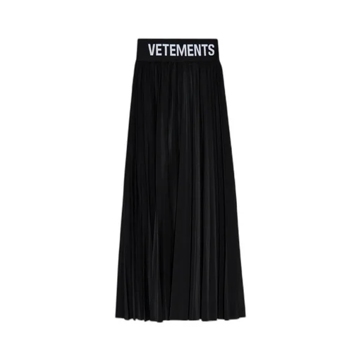 Logo Waist-Band Pleated Skirt