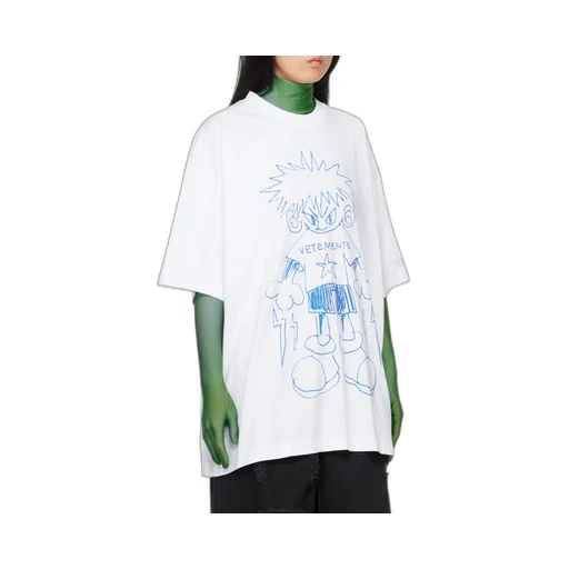Drawing Printed Crewneck T-Shirt