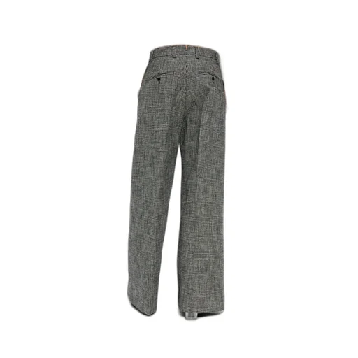 Checked Wide-Leg Trousers