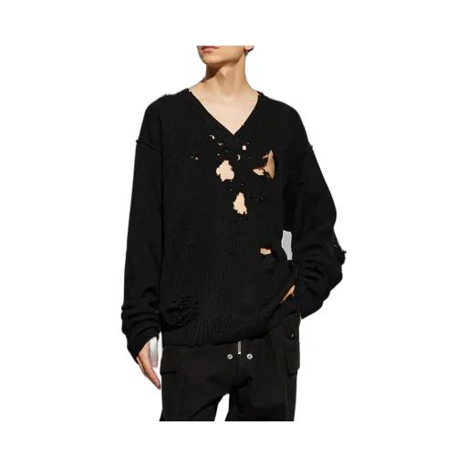 Distressed-Effect Sweater