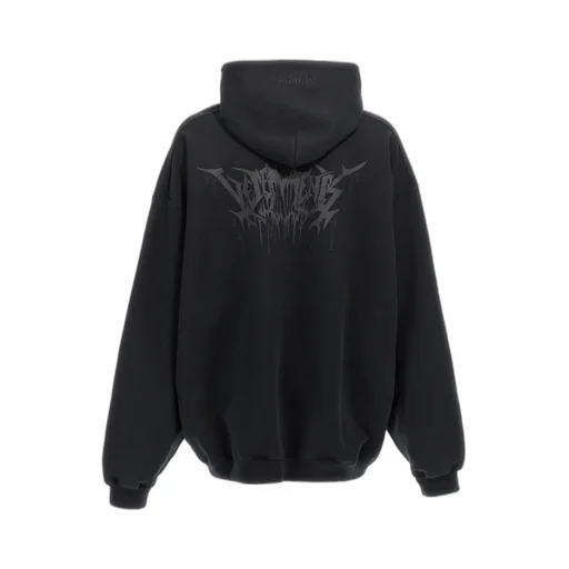 Skull Printed Oversized Hoodie