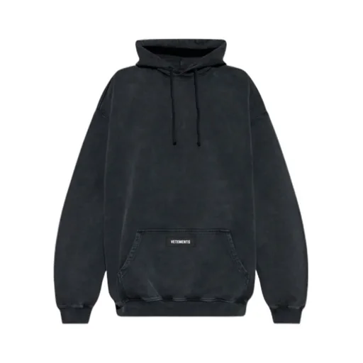 Logo Patch Drawstring Hoodie
