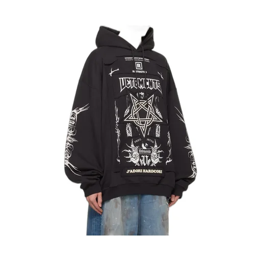 Logo Patch Drawstring Hoodie