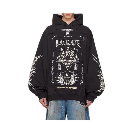 Logo Patch Drawstring Hoodie
