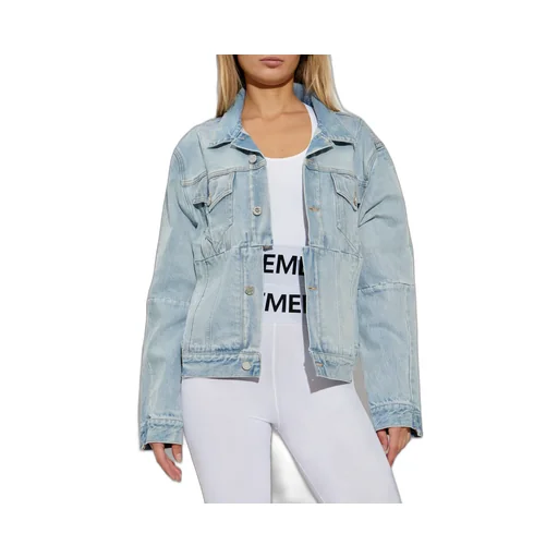 Collared Button-Up Denim Jacket
