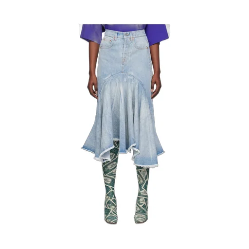 Trimmed Denim Skirt