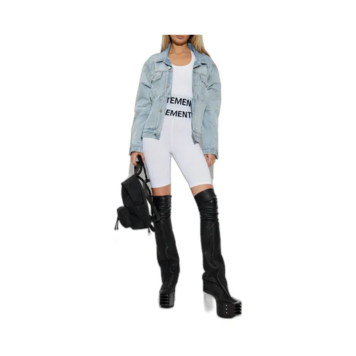 Collared Button-Up Denim Jacket