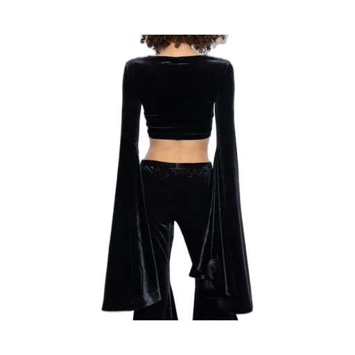 Cropped Top With Flared Sleeves