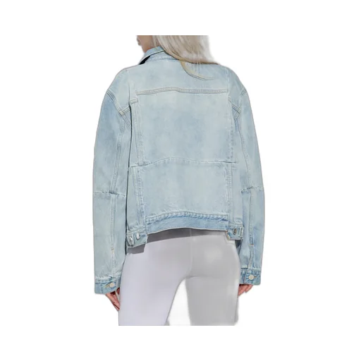 Collared Button-Up Denim Jacket